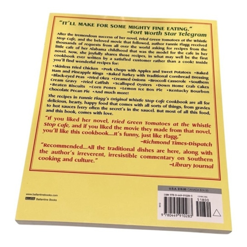 Fannie Flaggs Whistle Stop Cafe Cookbook Fried Green Tomatoes Recipes Softcover - Picture 8 of 9